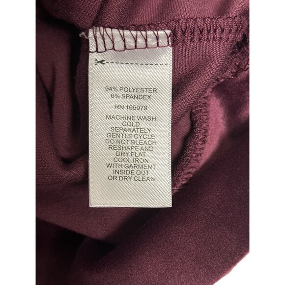 Cable & Gauge Sport Womens Long Sleeve Burgundy Velvet Sweater L/G 94% Polyester - Picture 6 of 9